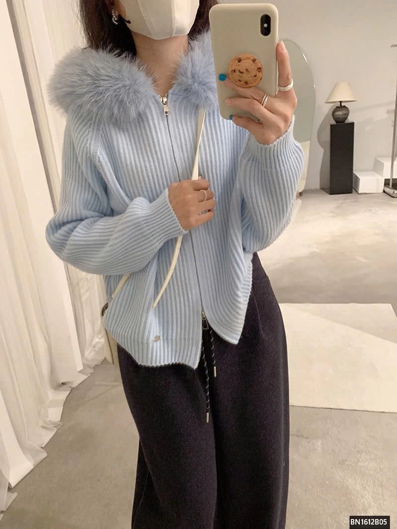 ÁO KHOÁC LEN CỔ LÔNG