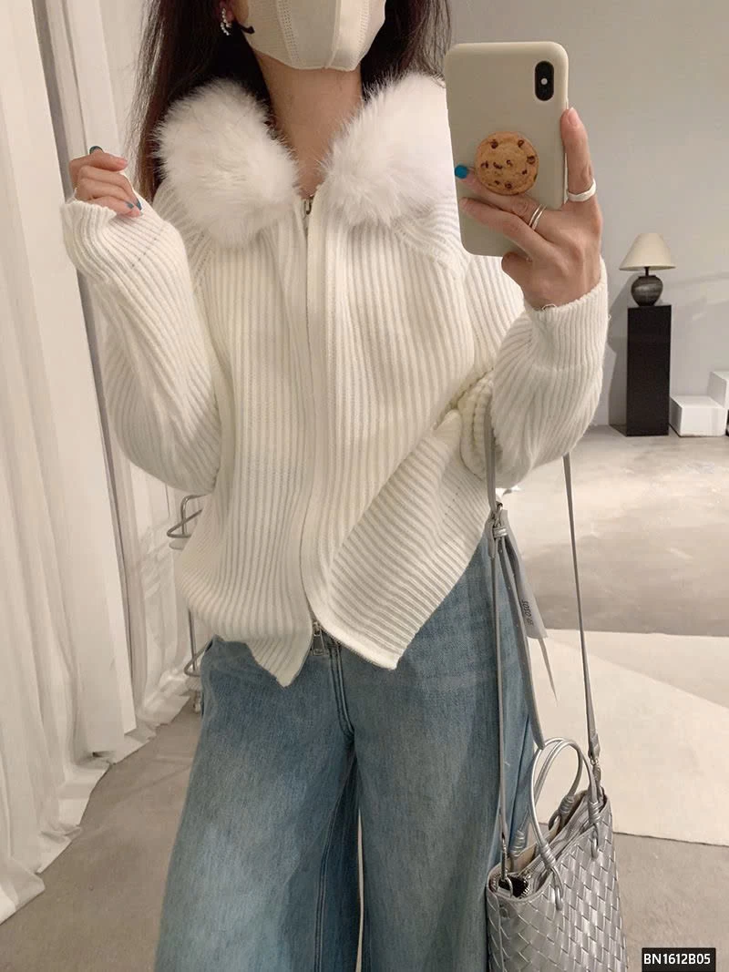 ÁO KHOÁC LEN CỔ LÔNG