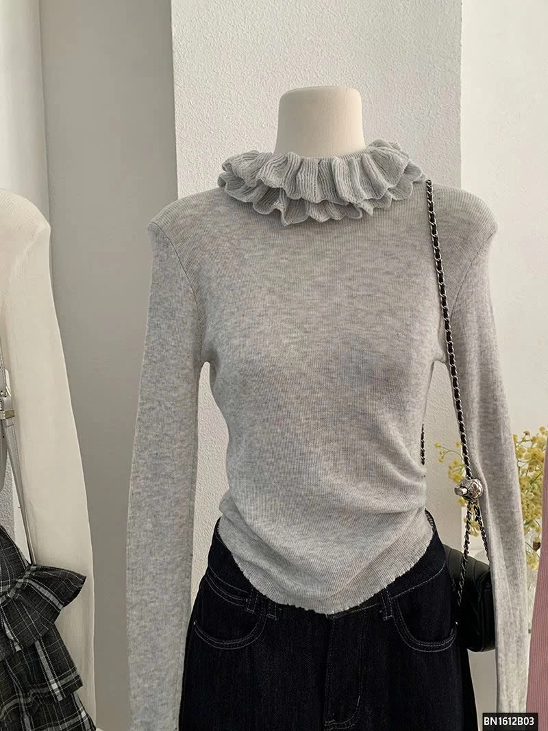 ÁO LEN CỔ BÈO NỮ