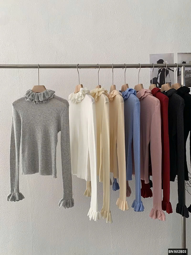 ÁO LEN CỔ BÈO NỮ