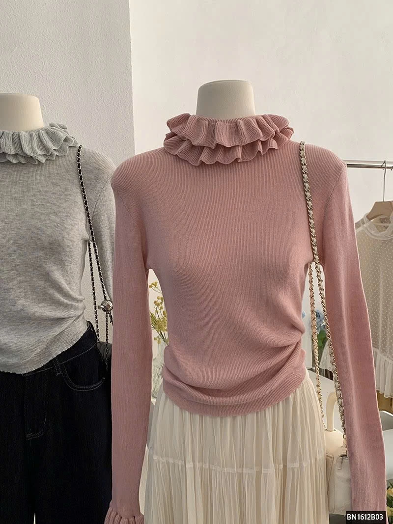 ÁO LEN CỔ BÈO NỮ