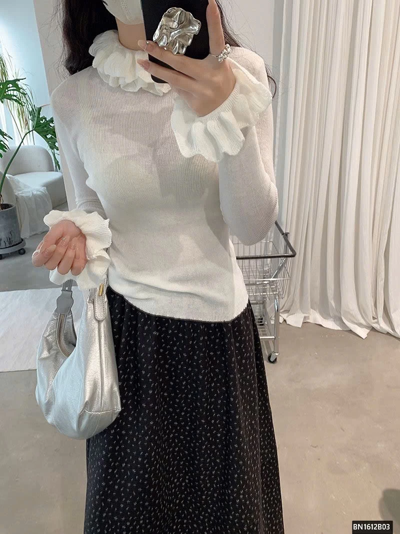 ÁO LEN CỔ BÈO NỮ