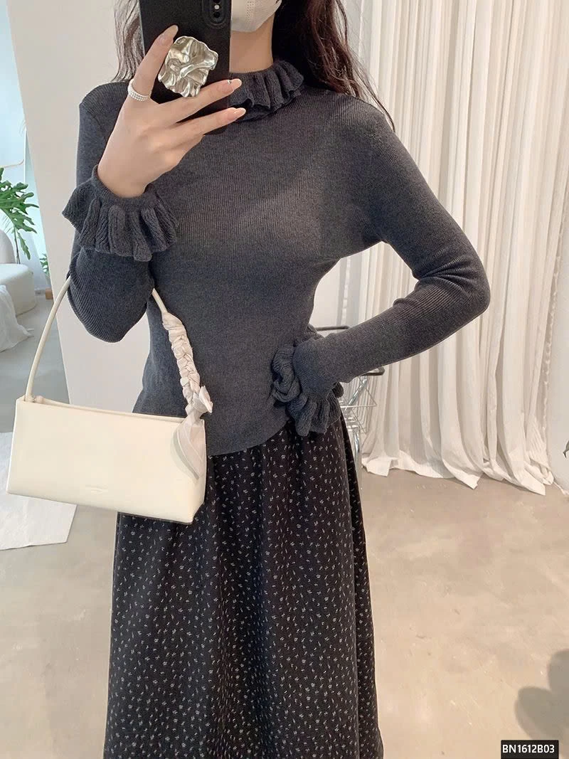 ÁO LEN CỔ BÈO NỮ