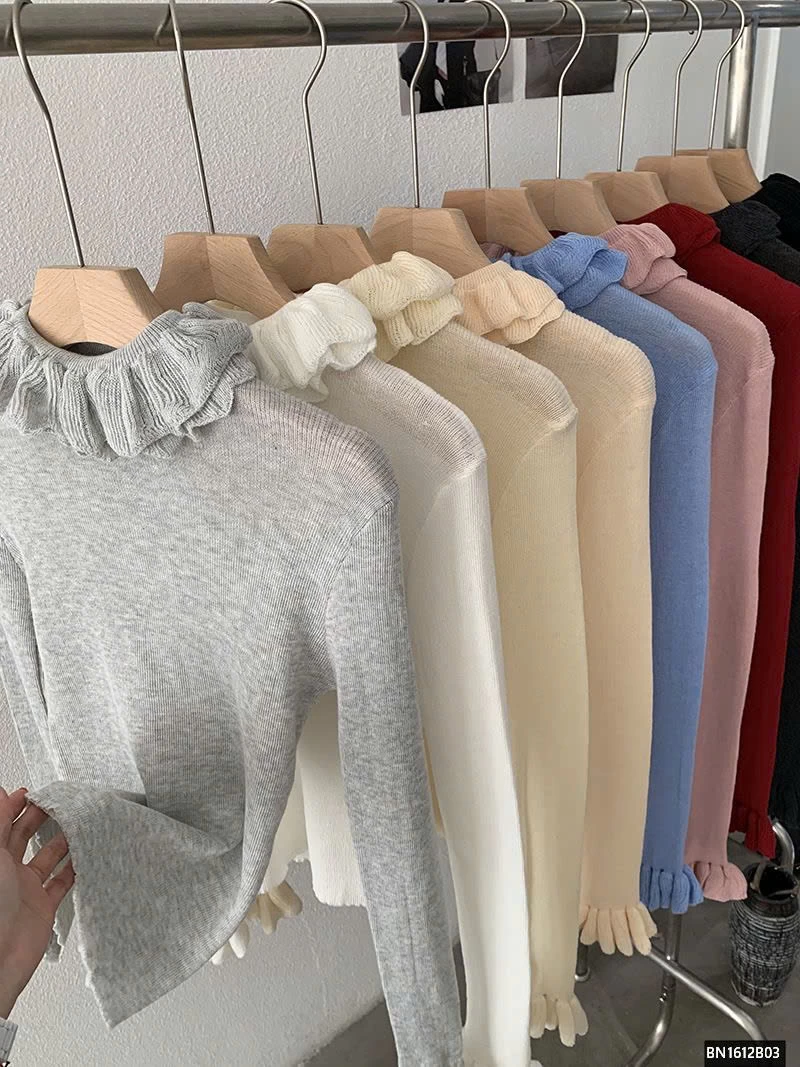 ÁO LEN CỔ BÈO NỮ