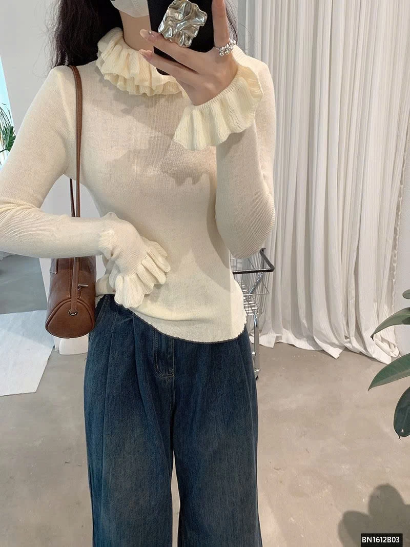 ÁO LEN CỔ BÈO NỮ