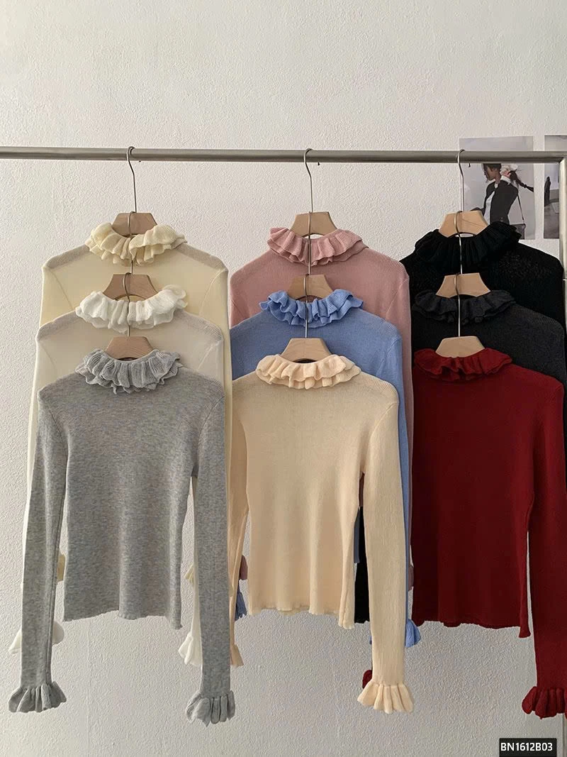 ÁO LEN CỔ BÈO NỮ