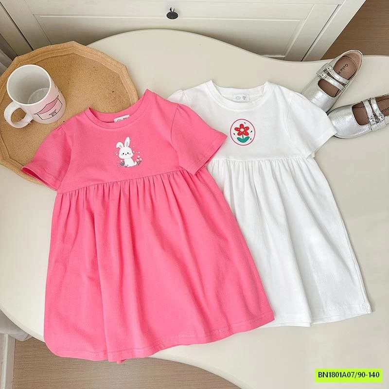 ĐẦM SUÔNG COTTON CỔ TRÒN