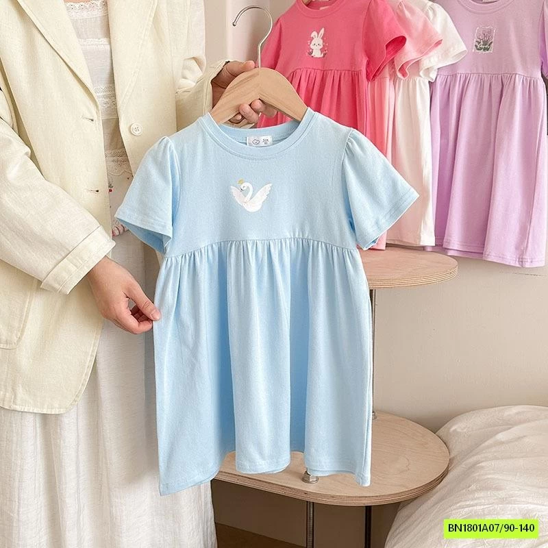 ĐẦM SUÔNG COTTON CỔ TRÒN
