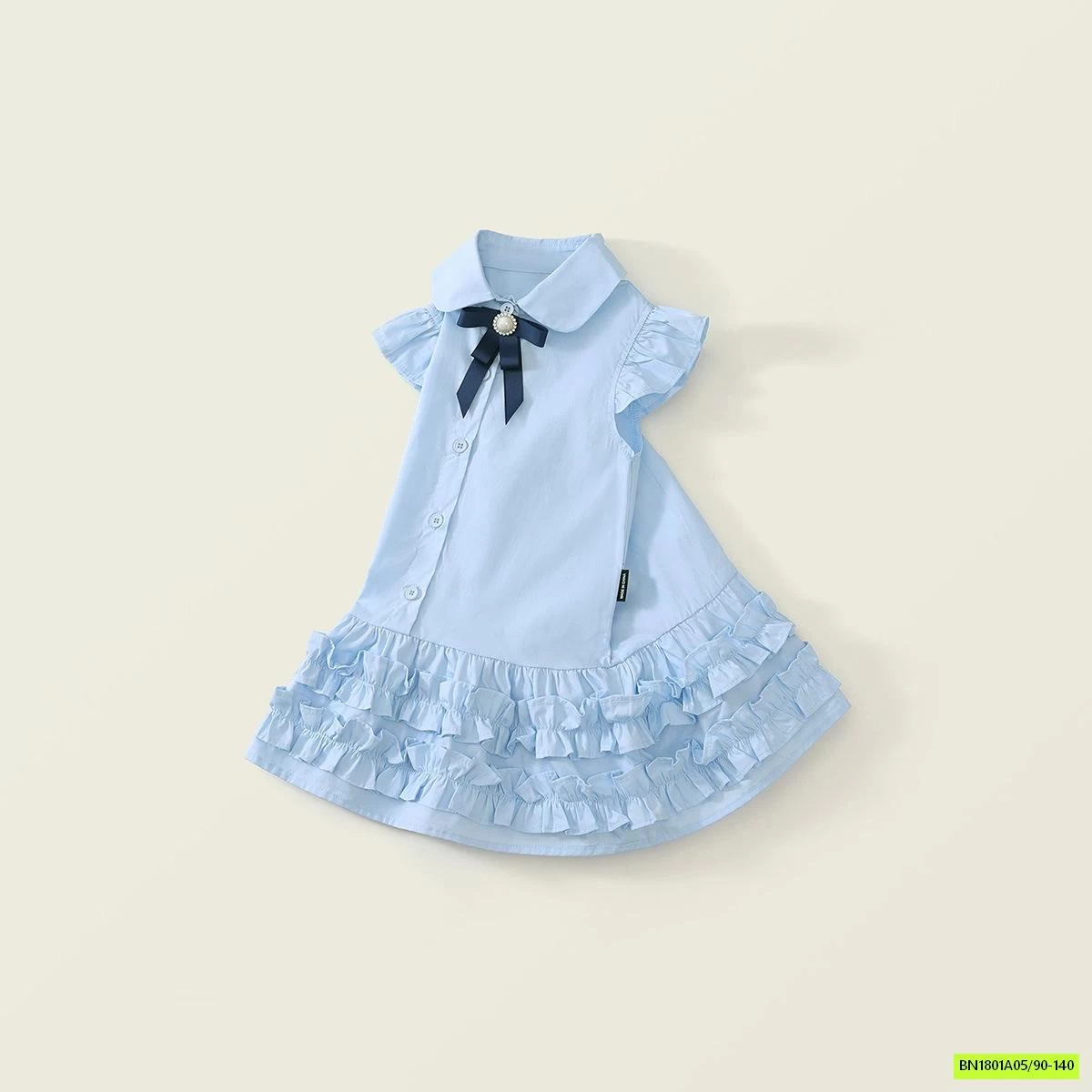 ĐẦM SƠ MI XANH CÁNH TIÊN PREMIUM