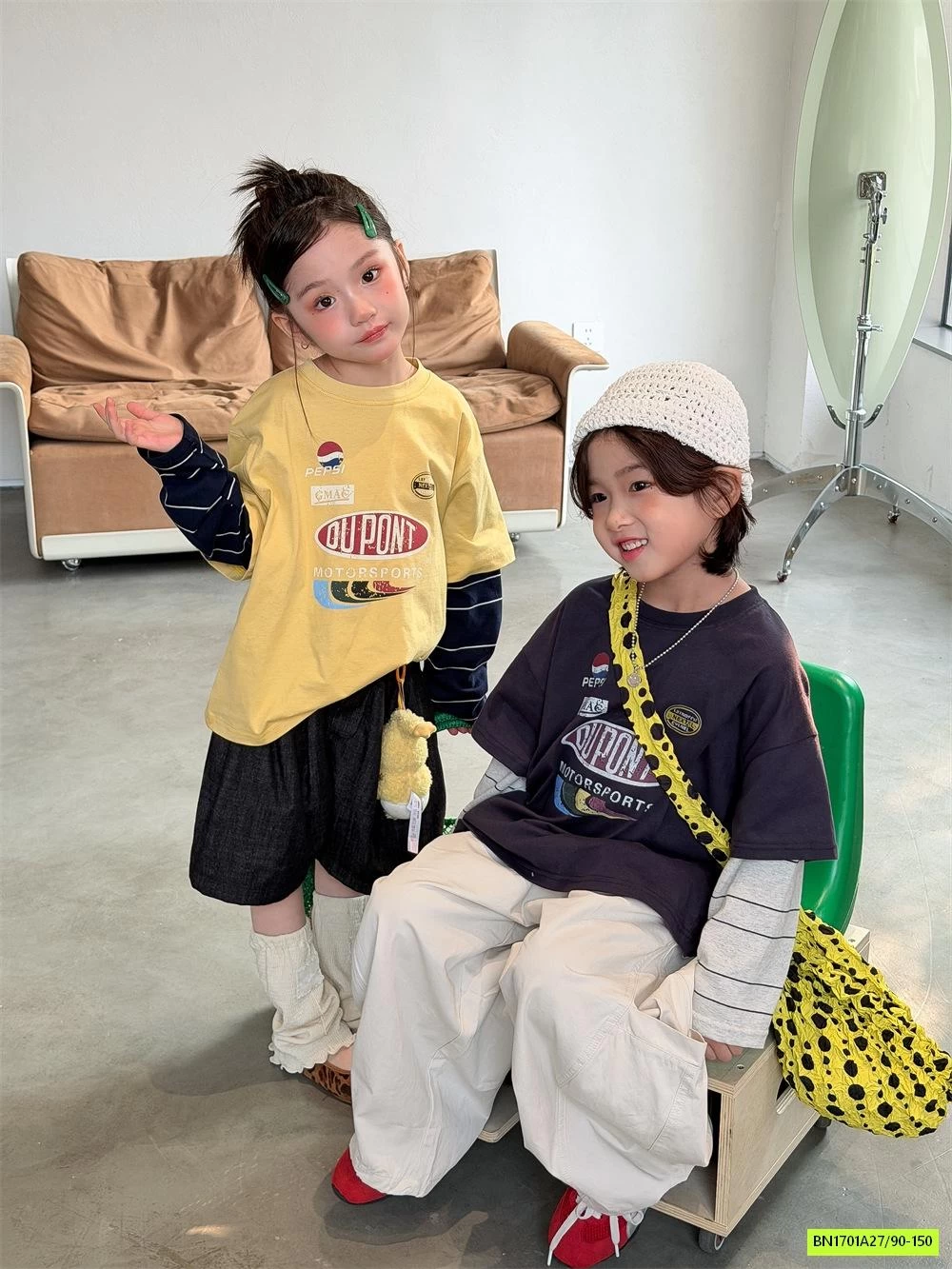 ÁO THUN GIẢ 2 LỚP TAY KẺ