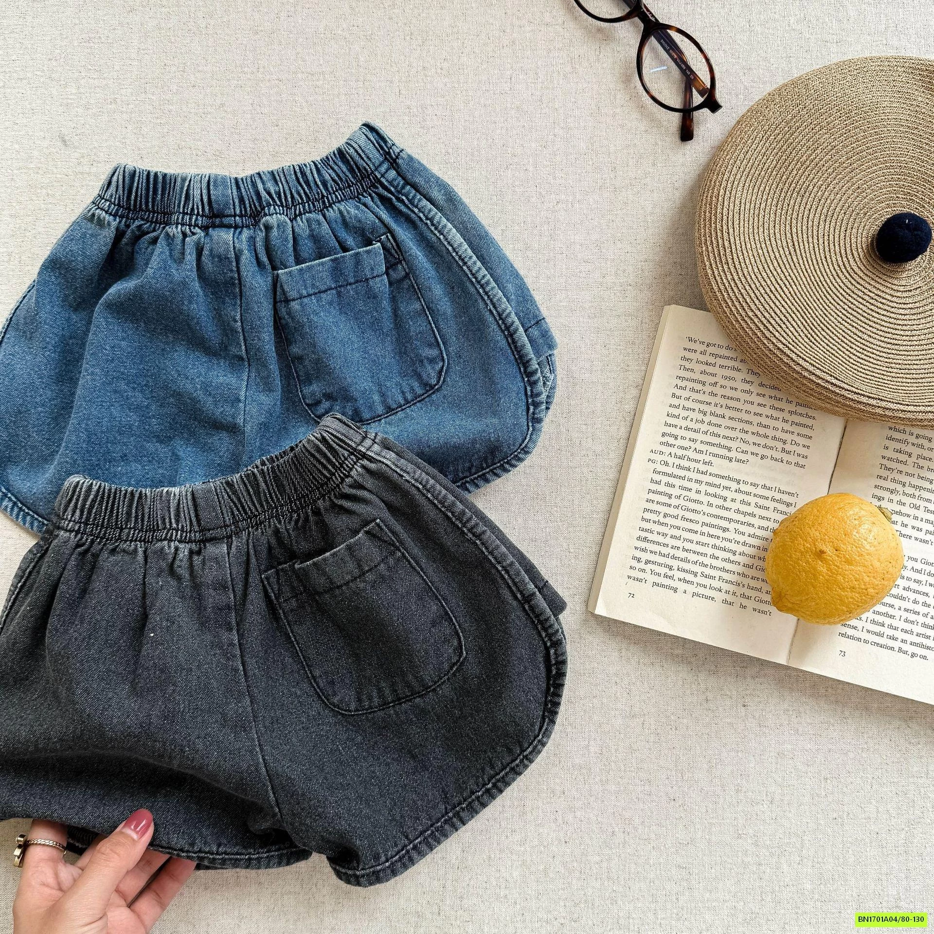 SHORT DENIM CẠP CHUN 6202 ADBABY
