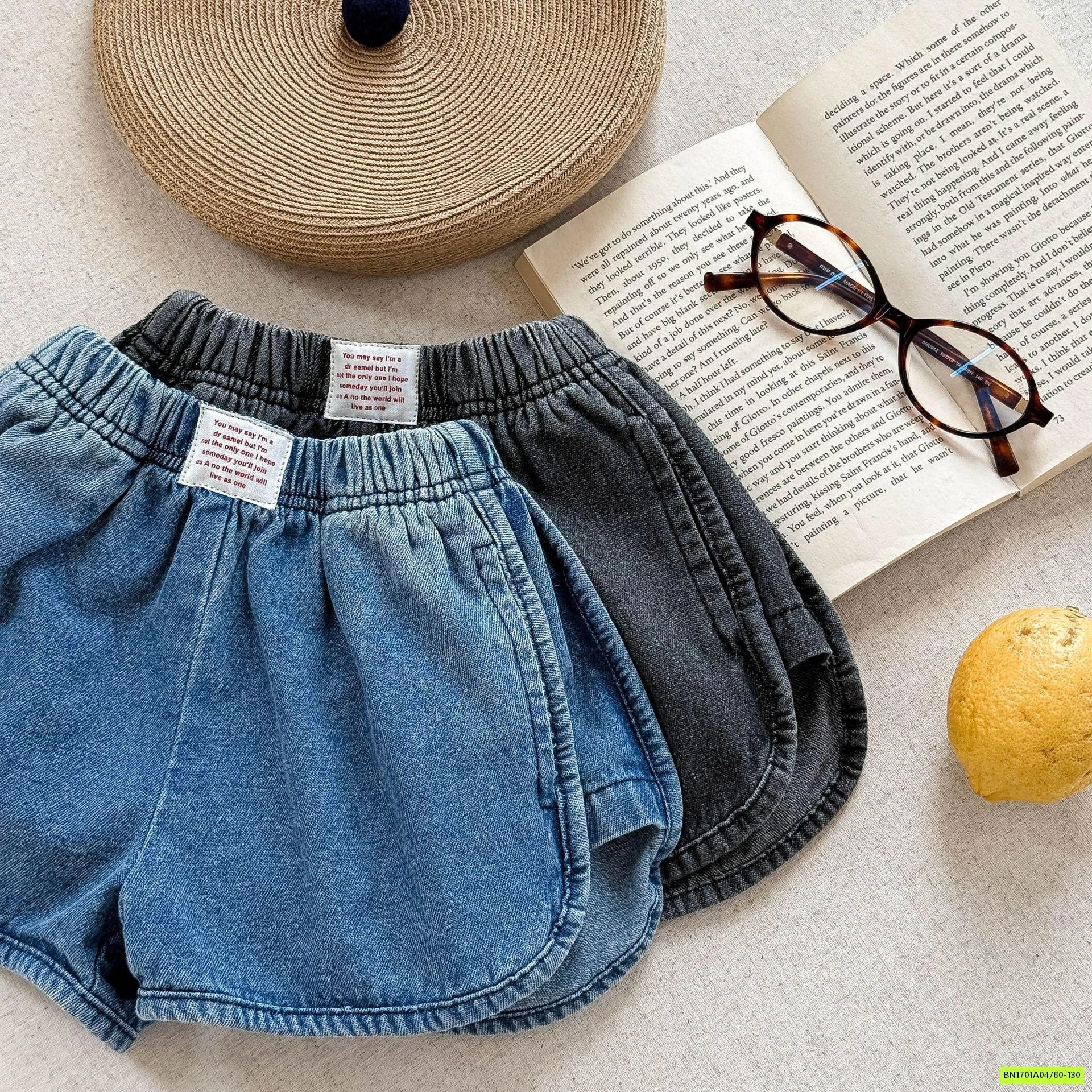 SHORT DENIM CẠP CHUN 6202 ADBABY