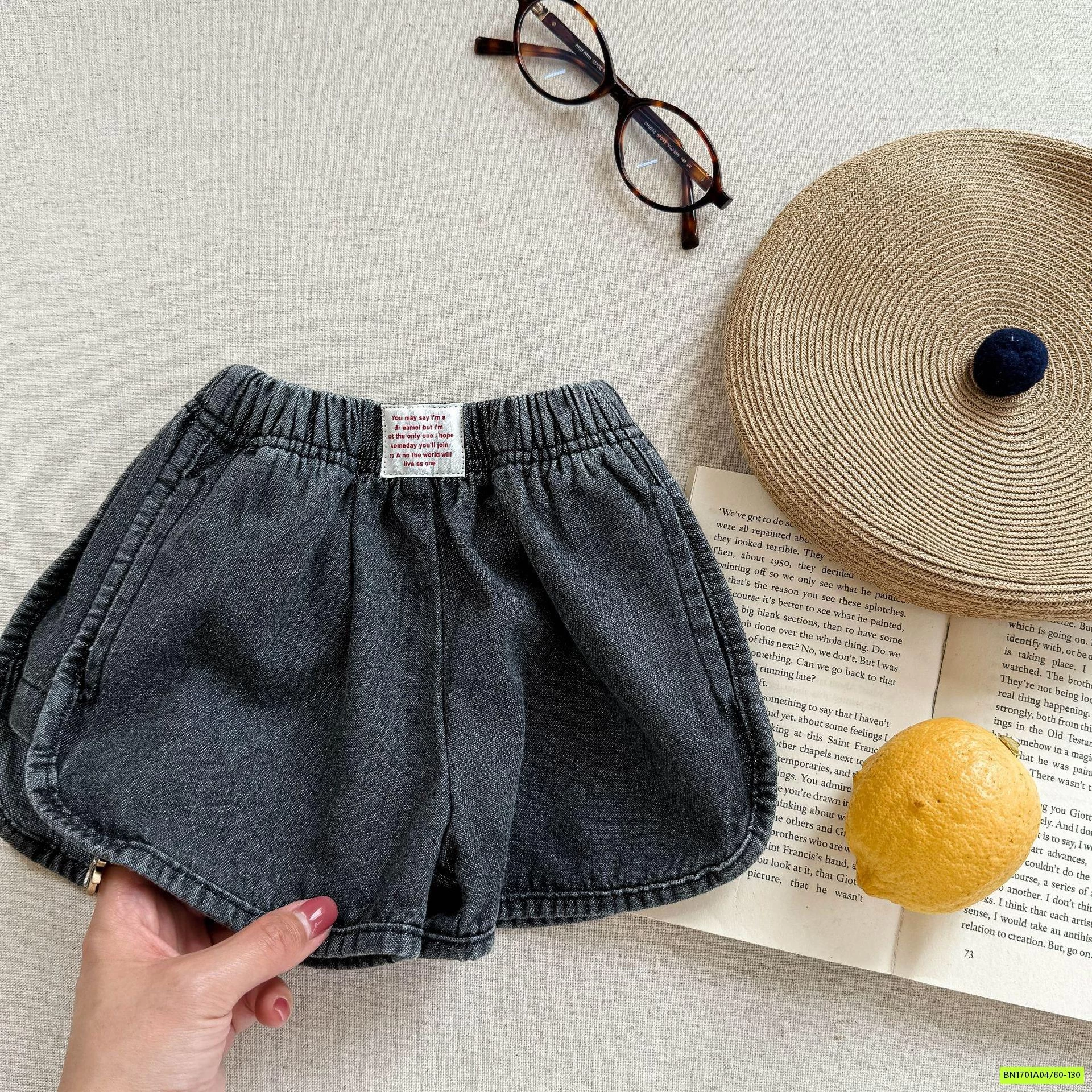 SHORT DENIM CẠP CHUN 6202 ADBABY