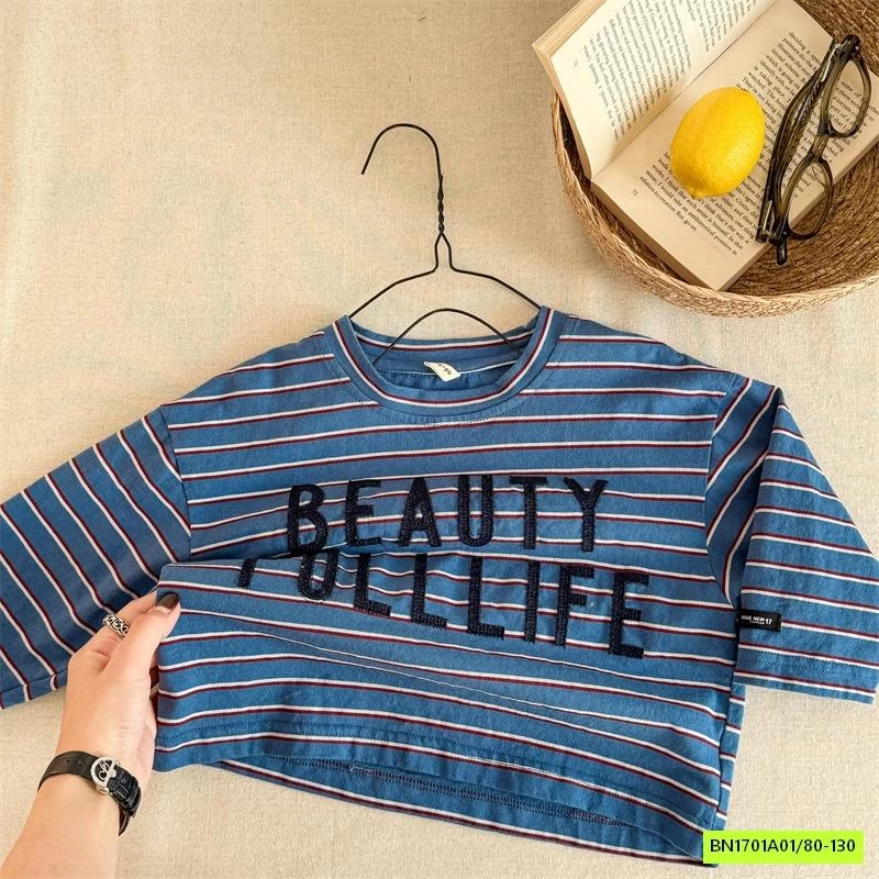 ÁO THUN KẺ TAY LỠ 6020 ADBABY