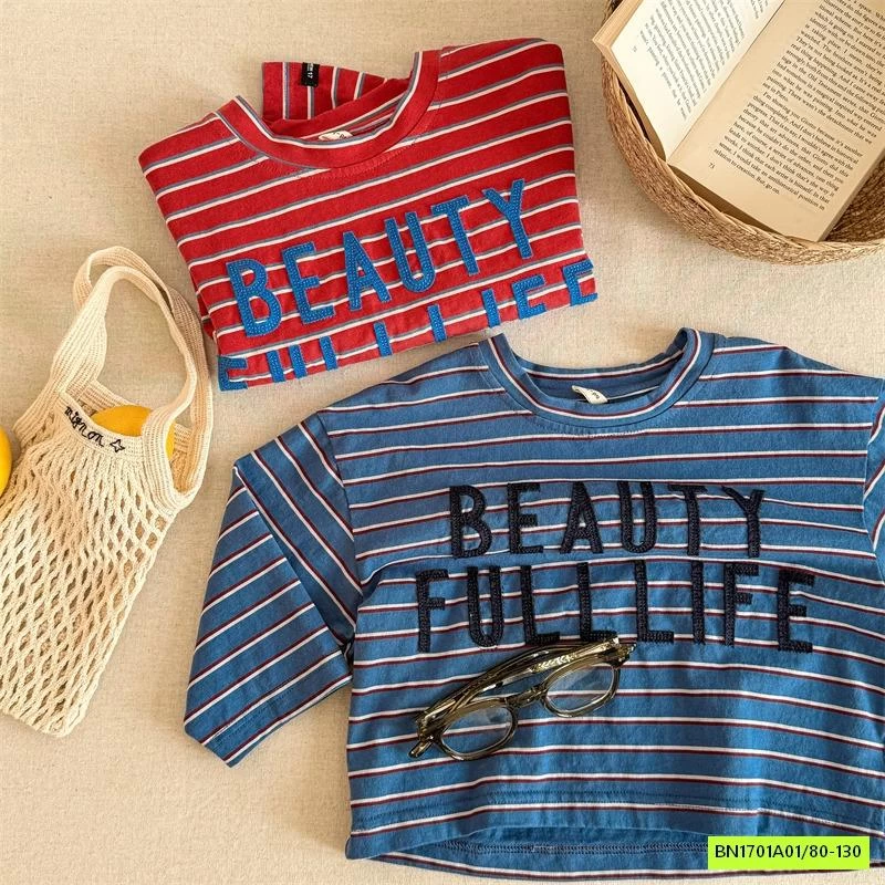 ÁO THUN KẺ TAY LỠ 6020 ADBABY