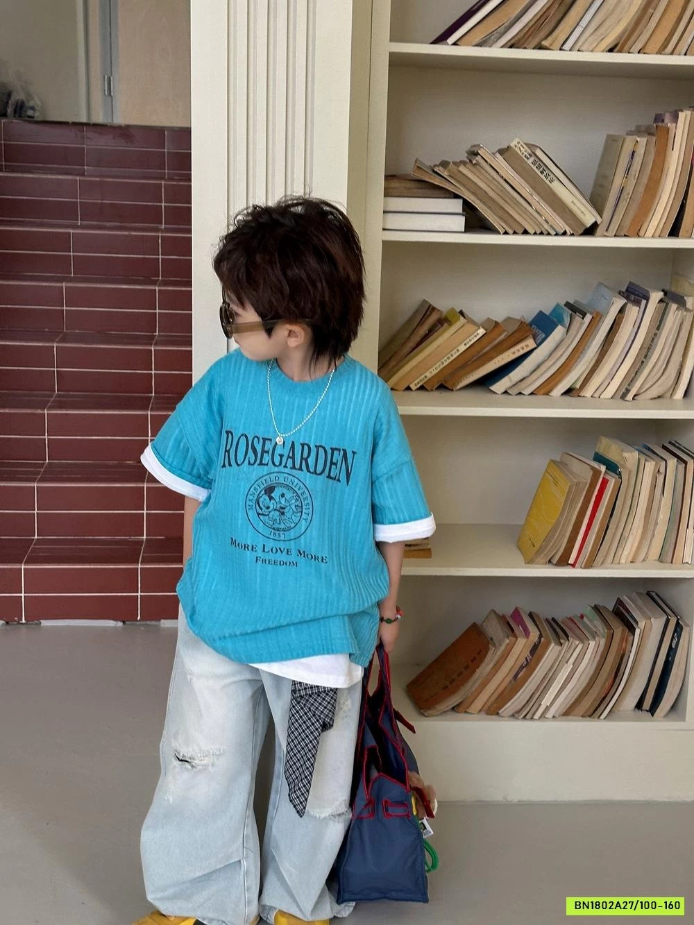 ÁO THUN XANH GÂN IN CHỮ AFTE