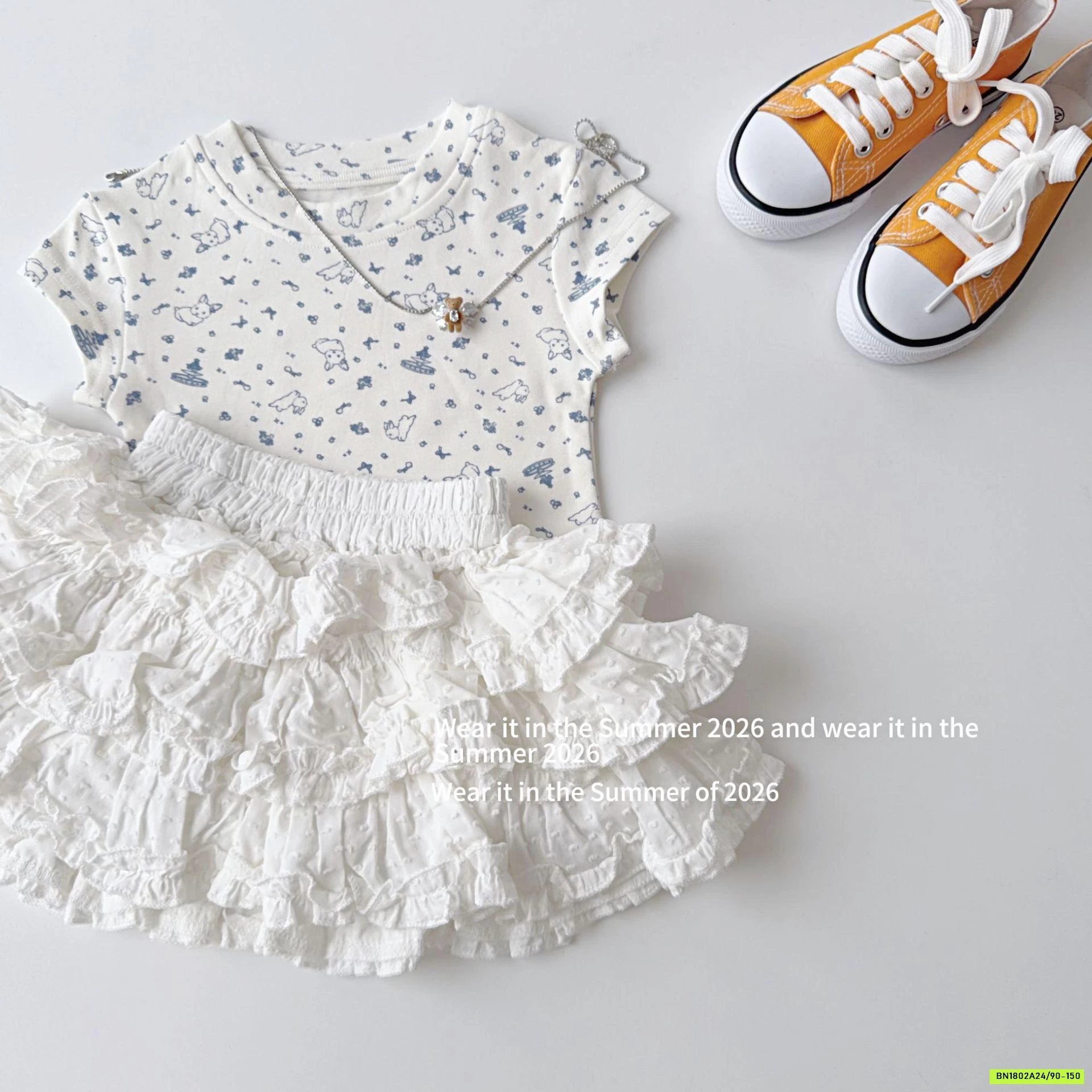 SÉT ÁO IN HÌNH MIX CV BÈO TẦNG T&Q KIDS