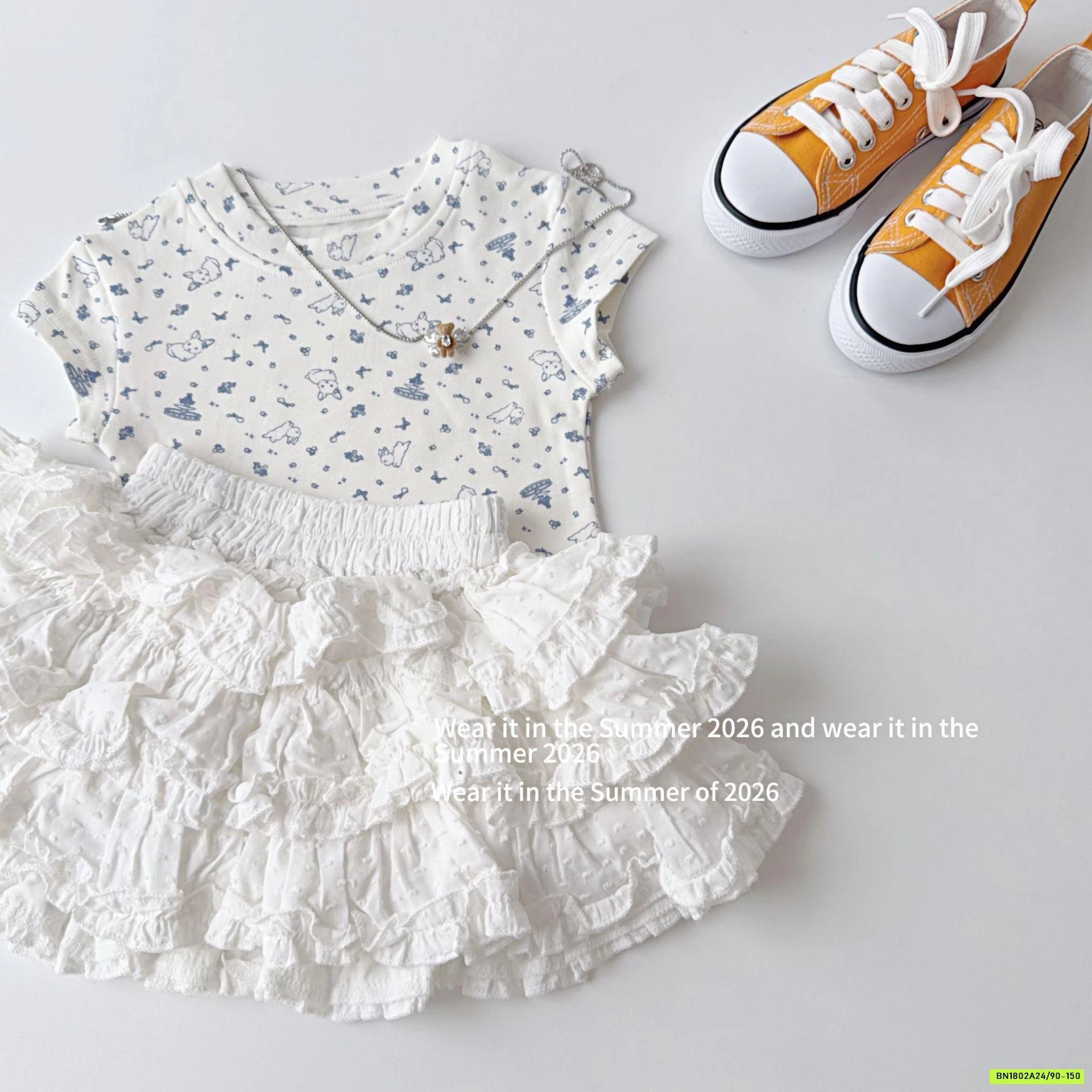 SÉT ÁO IN HÌNH MIX CV BÈO TẦNG T&Q KIDS