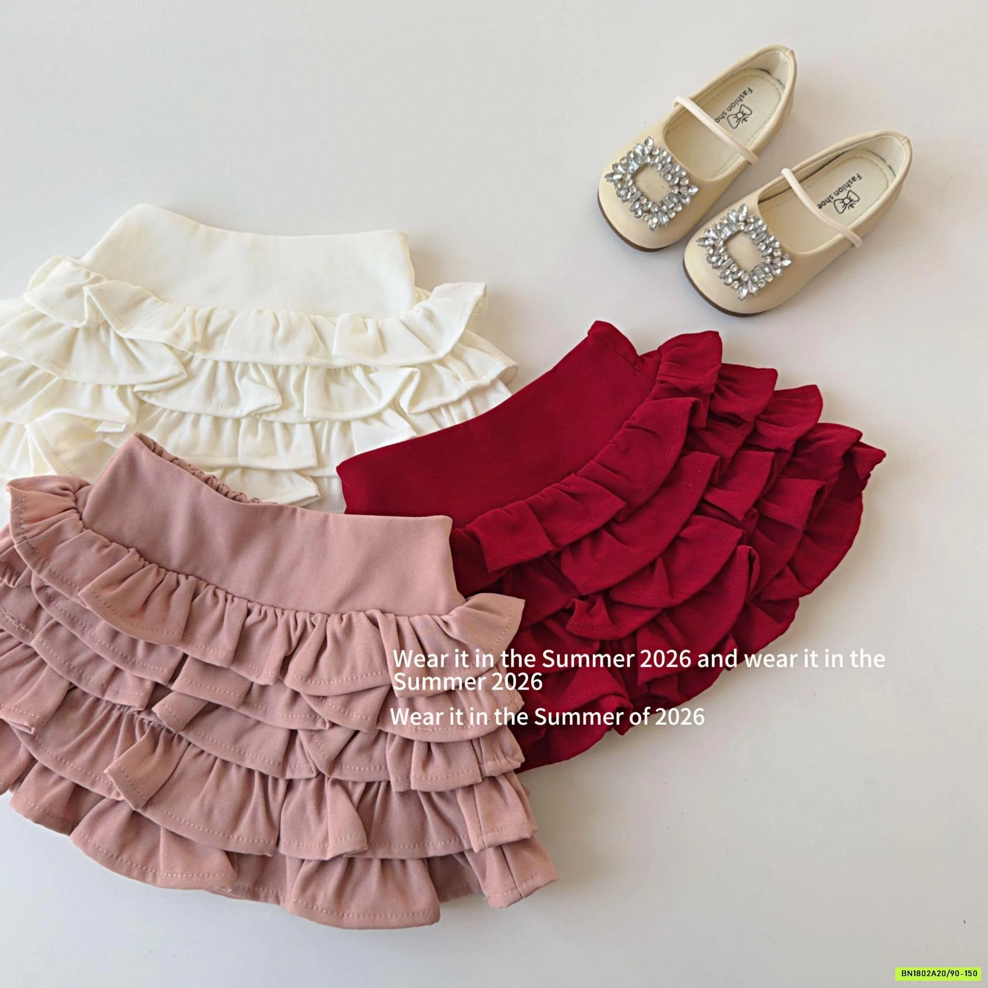 CHÂN VÁY BÈO TẦNG T&Q KIDS