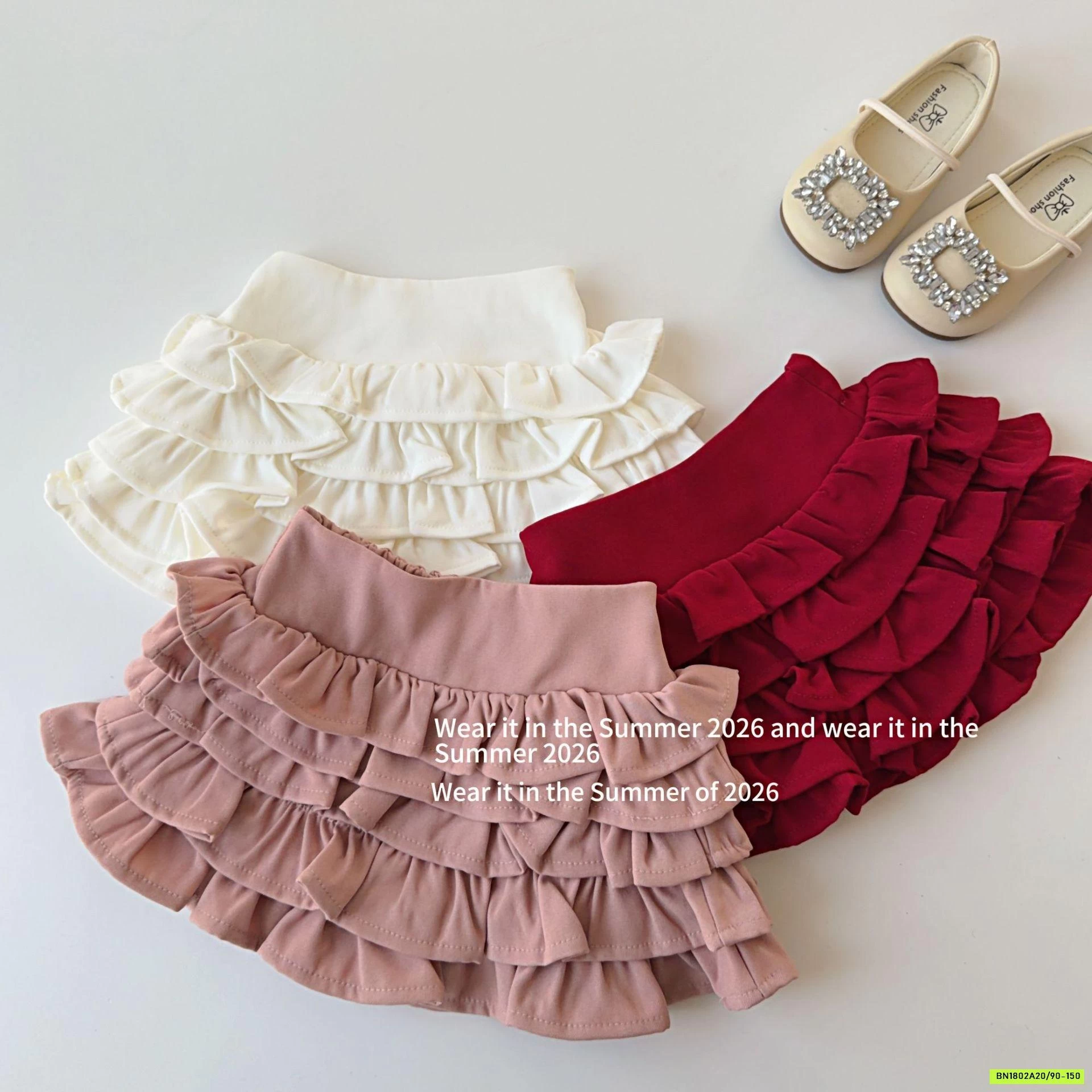 CHÂN VÁY BÈO TẦNG T&Q KIDS