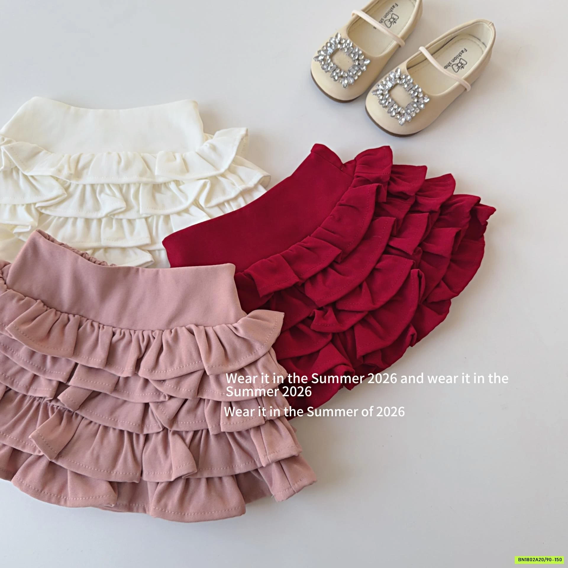 CHÂN VÁY BÈO TẦNG T&Q KIDS