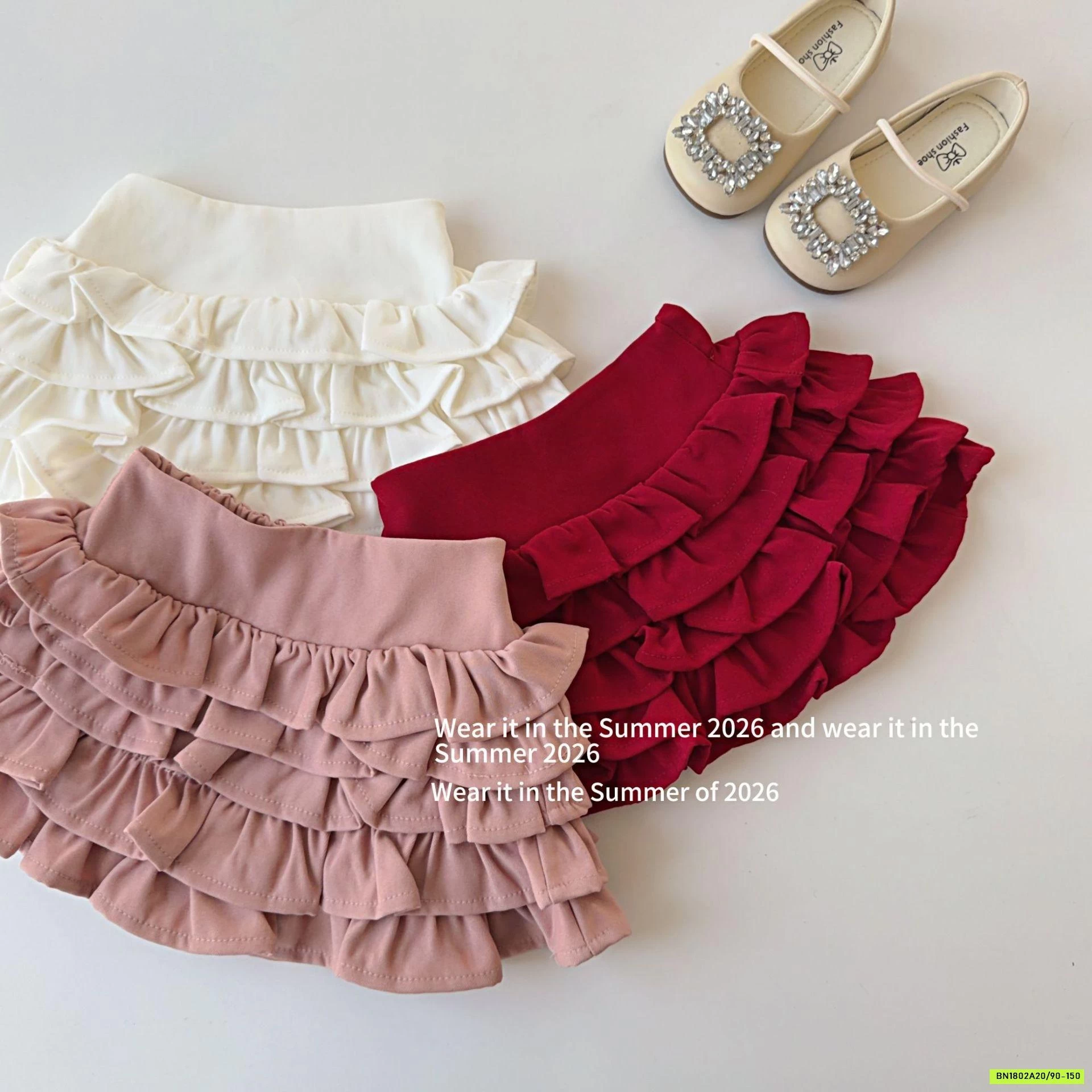 CHÂN VÁY BÈO TẦNG T&Q KIDS