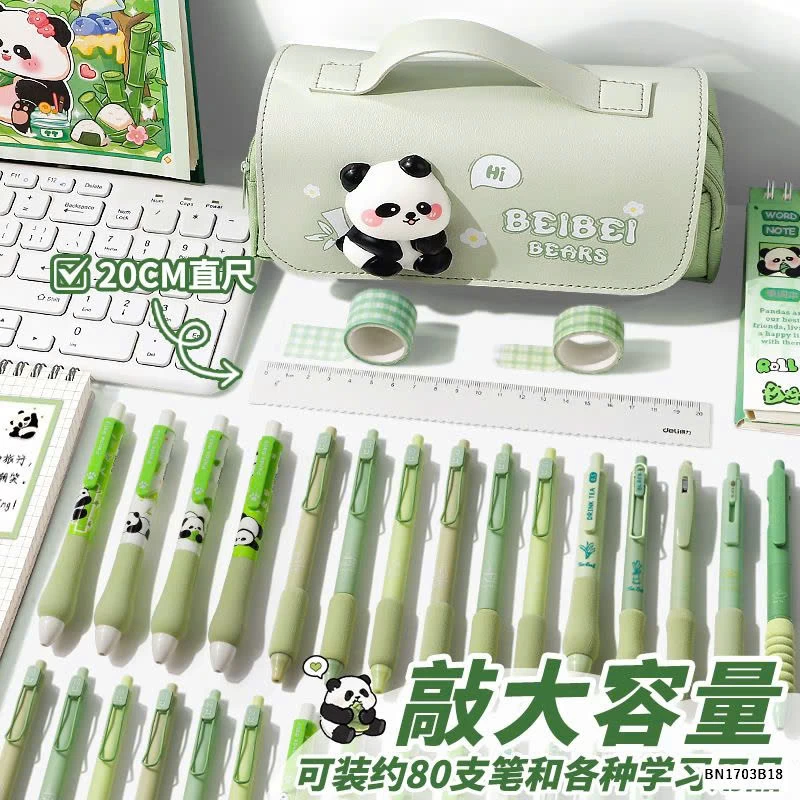 HỘP ĐỰNG BÚT CHO BÉ GẮN THÚ NHÚN