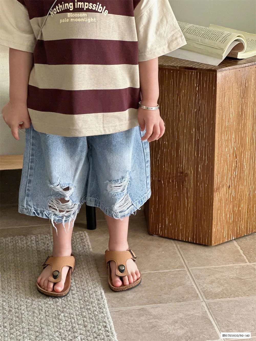 ÁO KẺ MIX SHORT JEANS