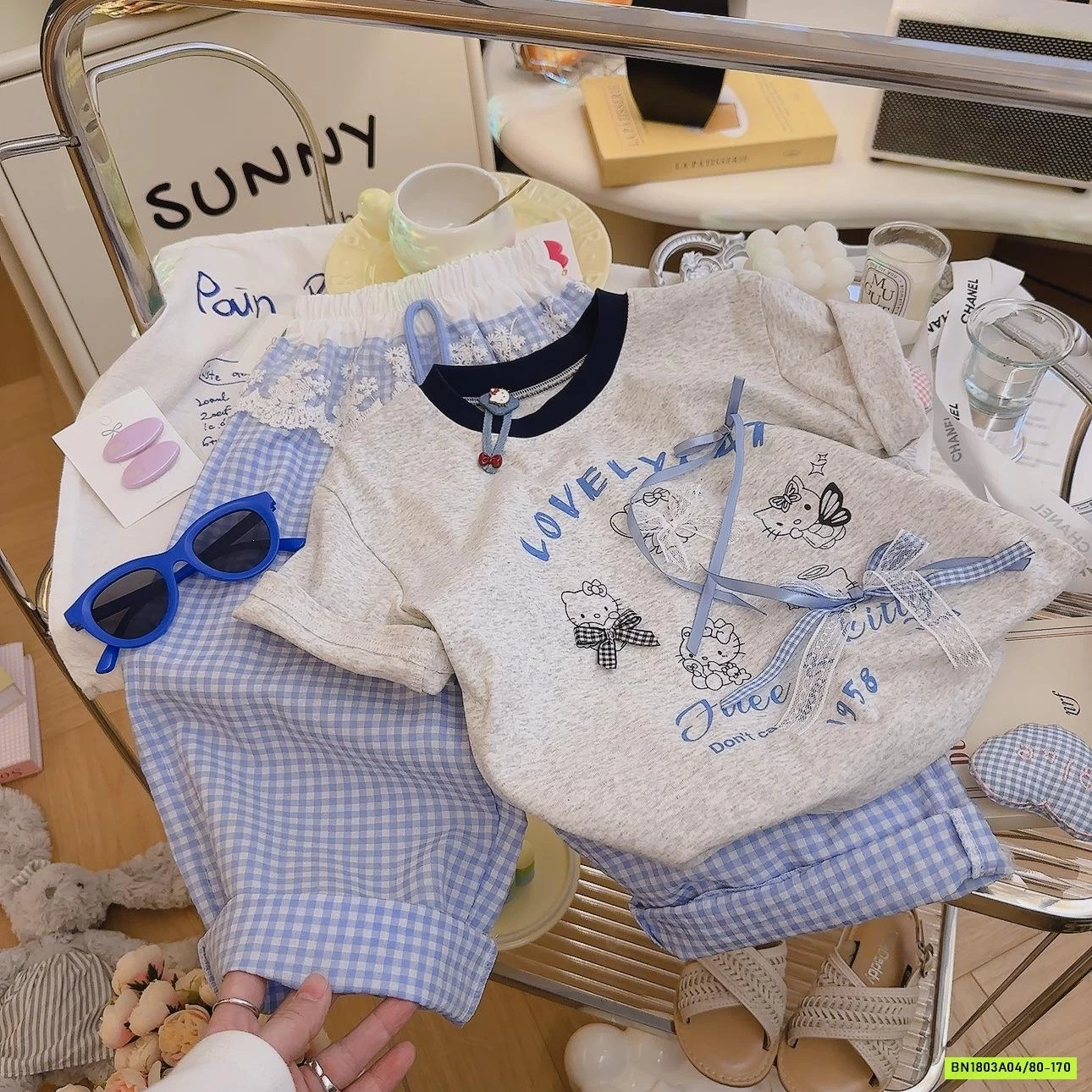 SÉT XÁM QUẦN CARO XANH