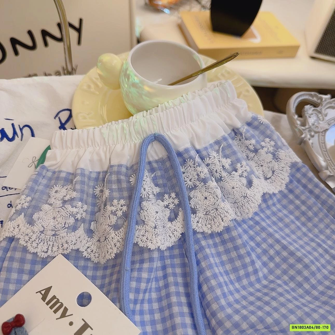 SÉT XÁM QUẦN CARO XANH