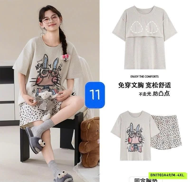 BỘ MẶC NHÀ NỮ KÈM BRA CC