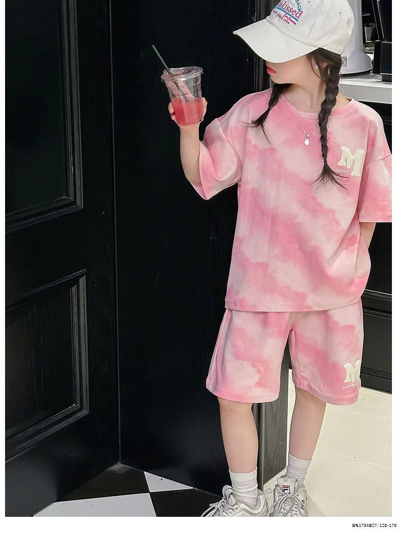 BỘ THUN CỘC TAY LOANG HỒNG