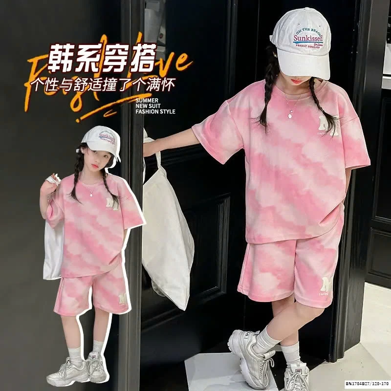 BỘ THUN CỘC TAY LOANG HỒNG