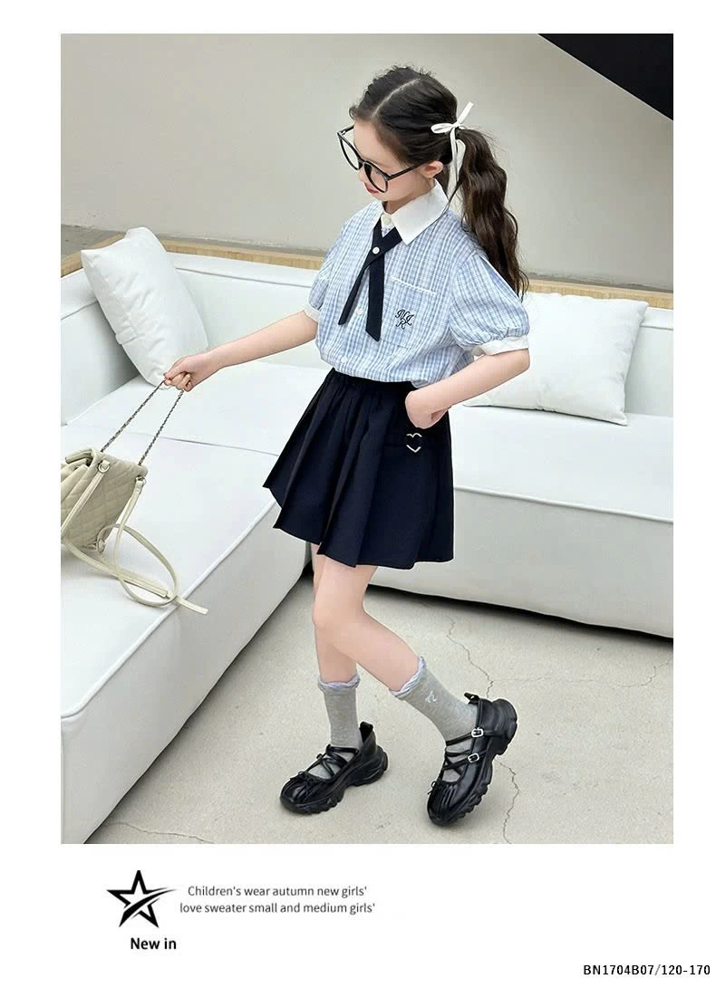 BỘ SƠ MI NỮ SINH MIX CHÂN VÁY