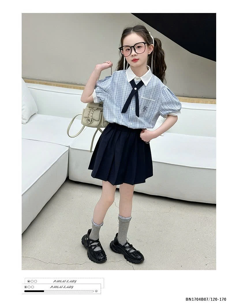 BỘ SƠ MI NỮ SINH MIX CHÂN VÁY