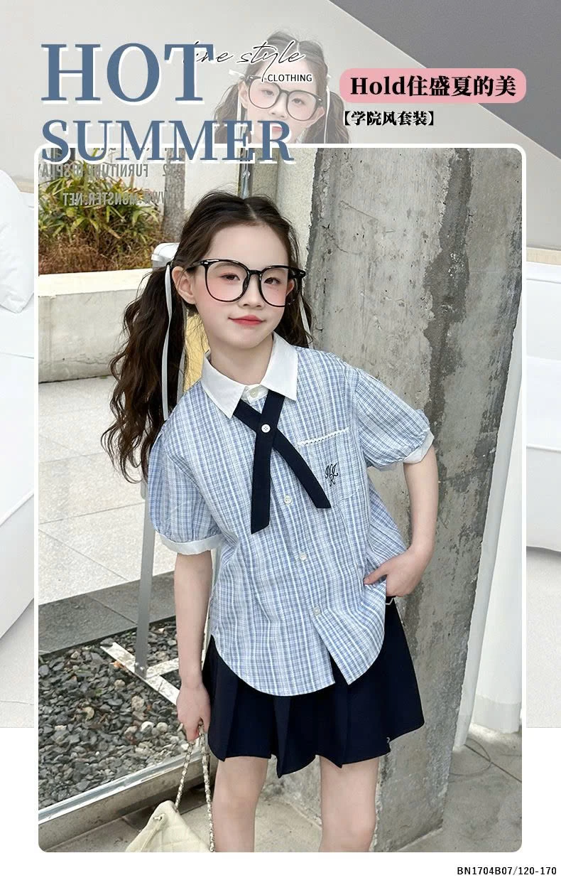 BỘ SƠ MI NỮ SINH MIX CHÂN VÁY