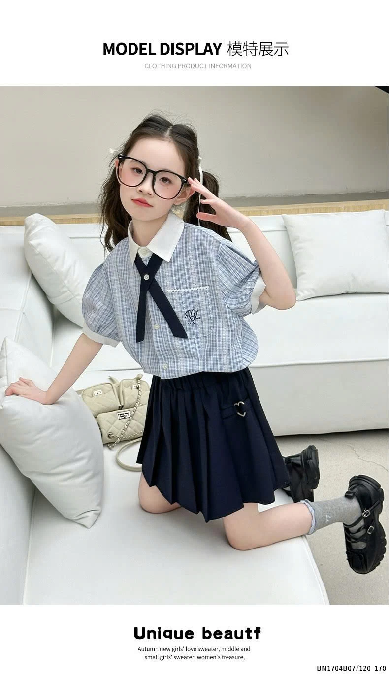 BỘ SƠ MI NỮ SINH MIX CHÂN VÁY