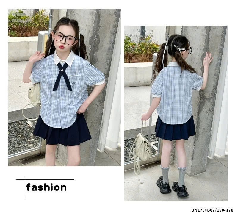 BỘ SƠ MI NỮ SINH MIX CHÂN VÁY