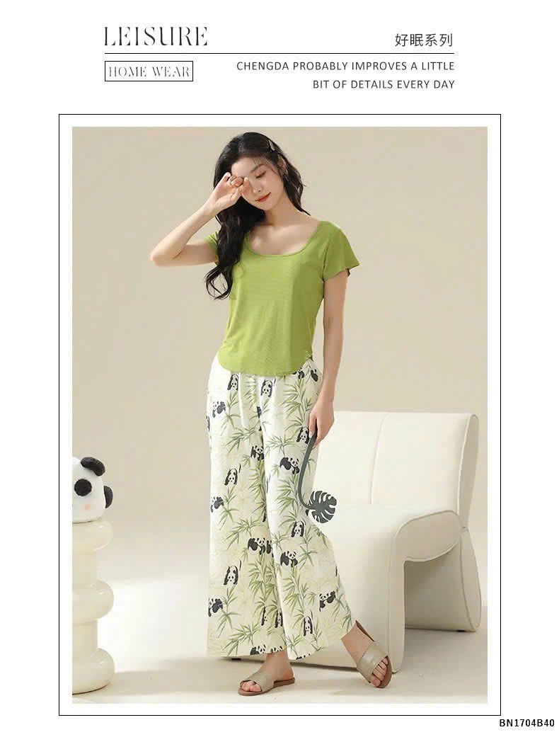 BỘ MẶC NHÀ QUẦN HỌA TIẾT