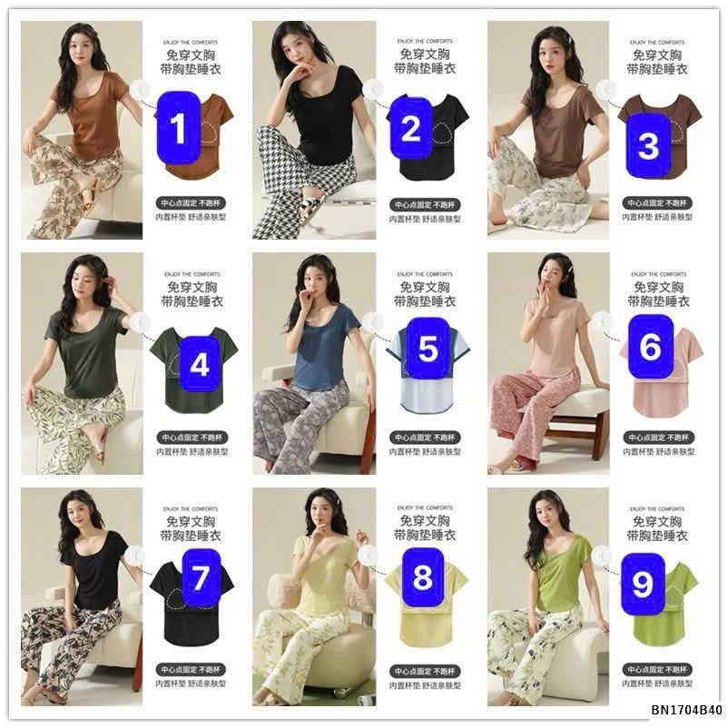 BỘ MẶC NHÀ QUẦN HỌA TIẾT