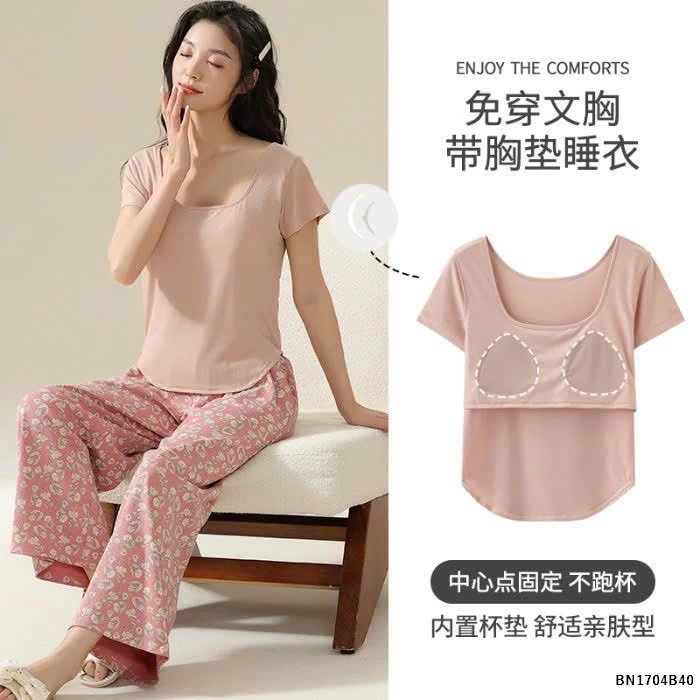 BỘ MẶC NHÀ QUẦN HỌA TIẾT