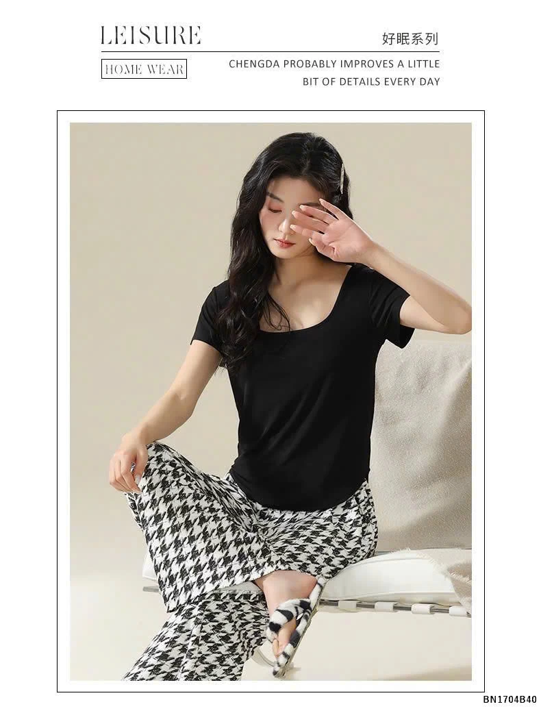 BỘ MẶC NHÀ QUẦN HỌA TIẾT