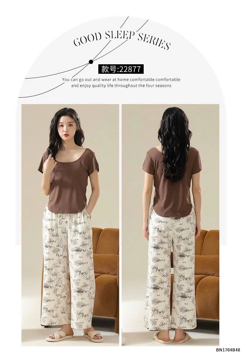 BỘ MẶC NHÀ QUẦN HỌA TIẾT