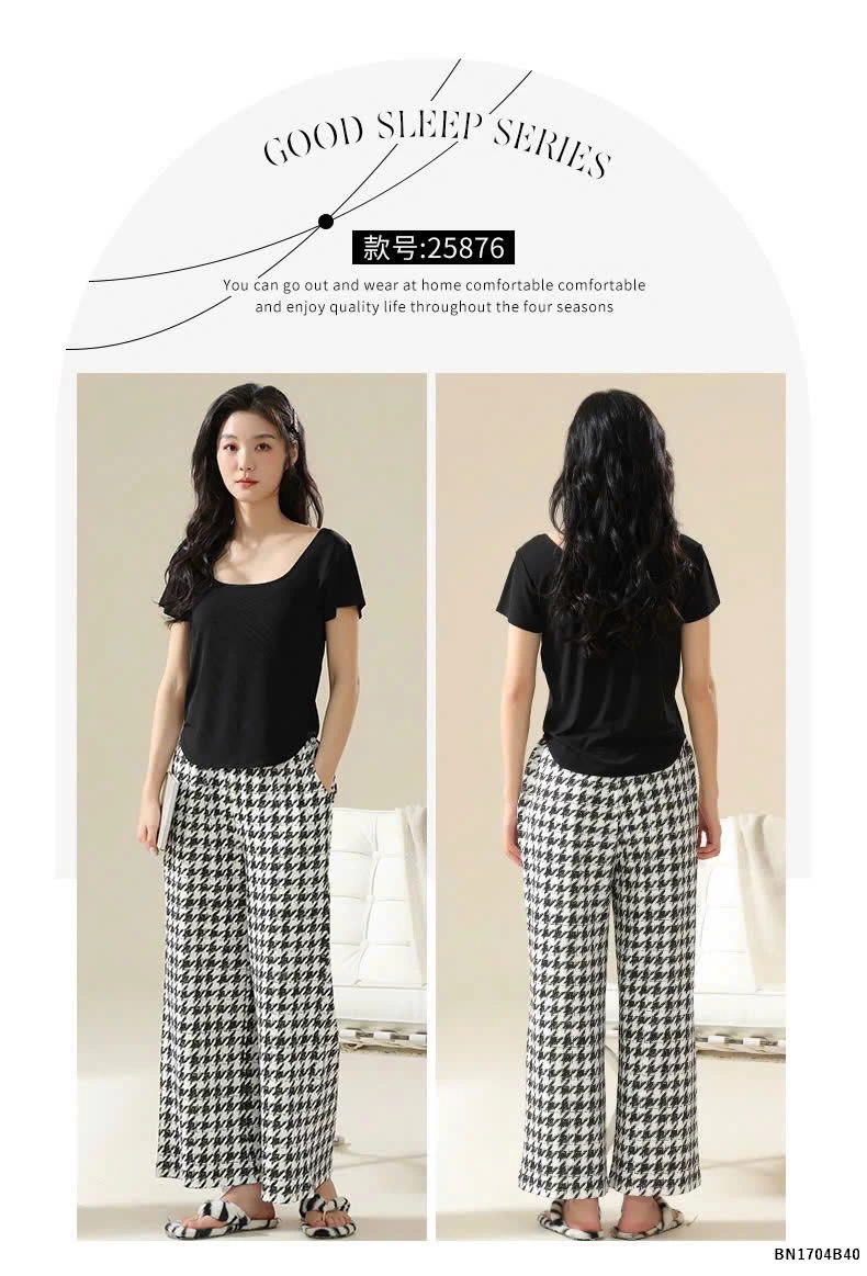 BỘ MẶC NHÀ QUẦN HỌA TIẾT