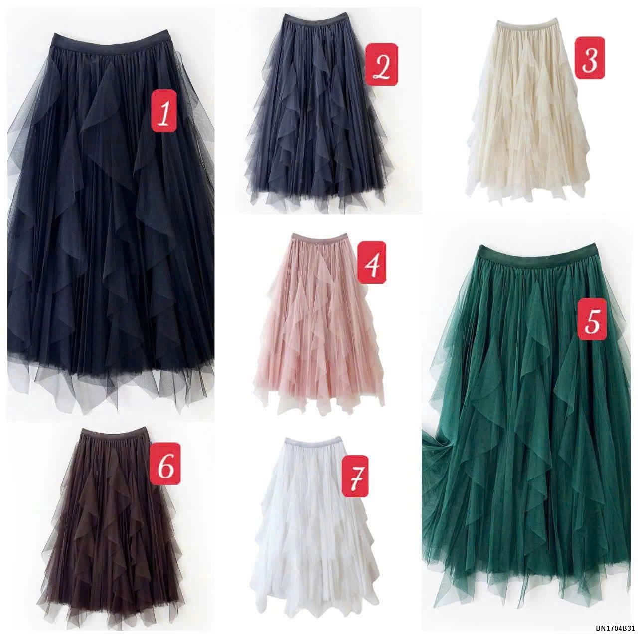 CHÂN VÁY MIDI CHỮ A