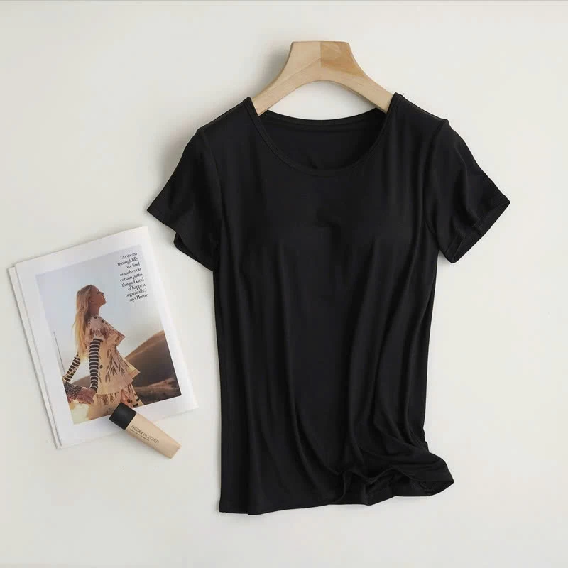 ÁO THUN MỀM MẶC NHÀ KÈM ĐỆM NGỰC