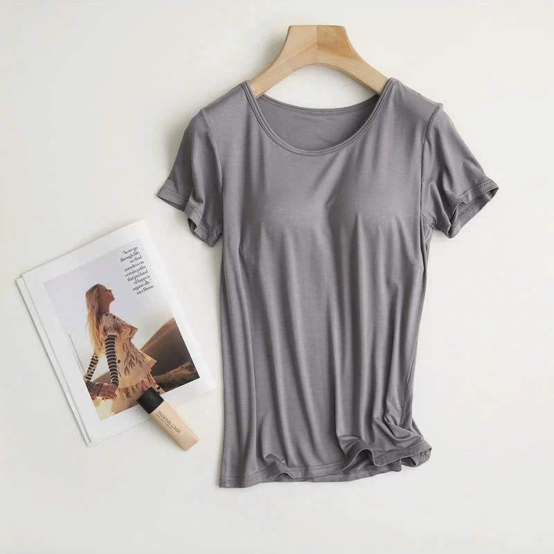 ÁO THUN MỀM MẶC NHÀ KÈM ĐỆM NGỰC