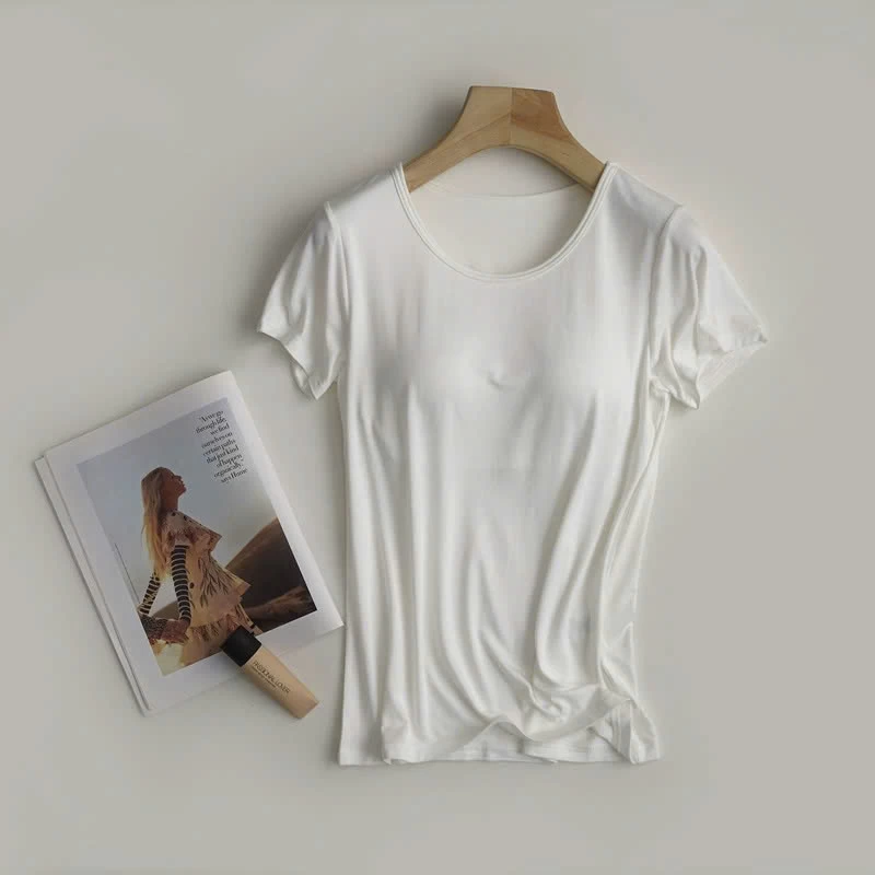 ÁO THUN MỀM MẶC NHÀ KÈM ĐỆM NGỰC