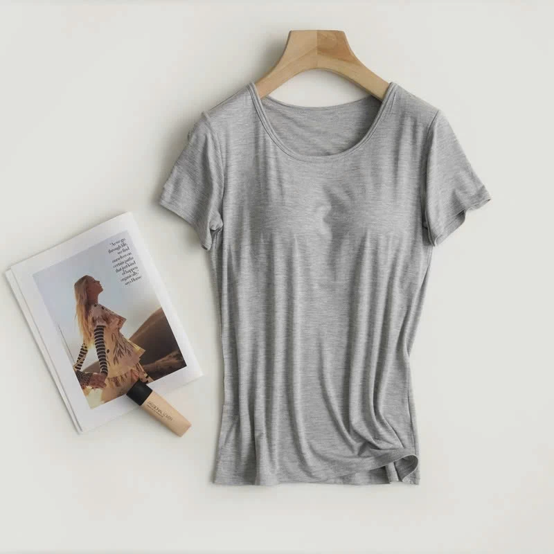 ÁO THUN MỀM MẶC NHÀ KÈM ĐỆM NGỰC