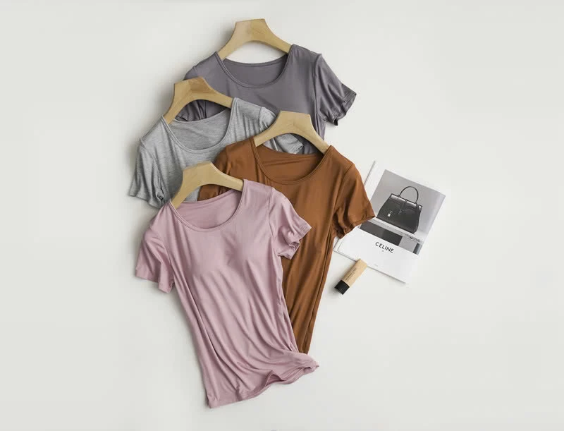 ÁO THUN MỀM MẶC NHÀ KÈM ĐỆM NGỰC